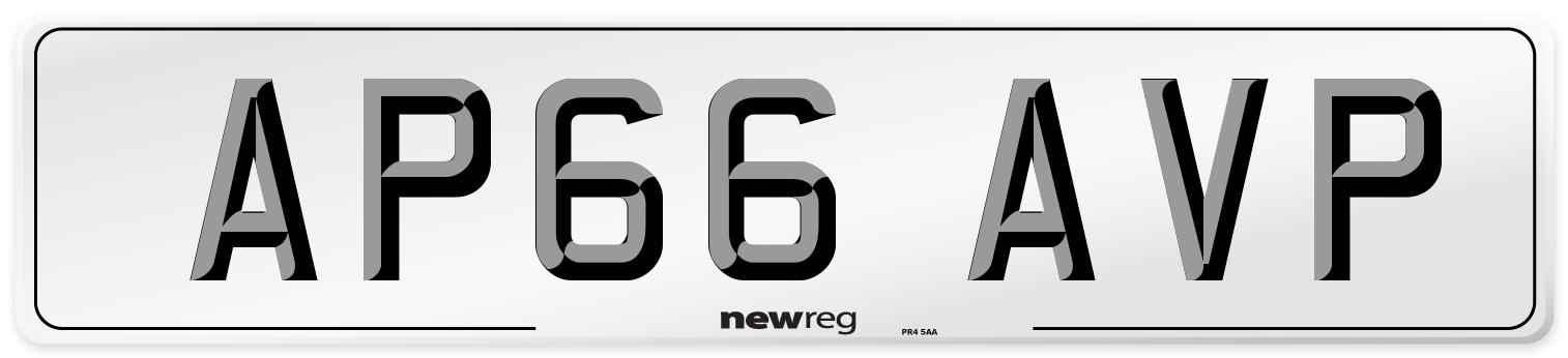 AP66 AVP Number Plate from New Reg